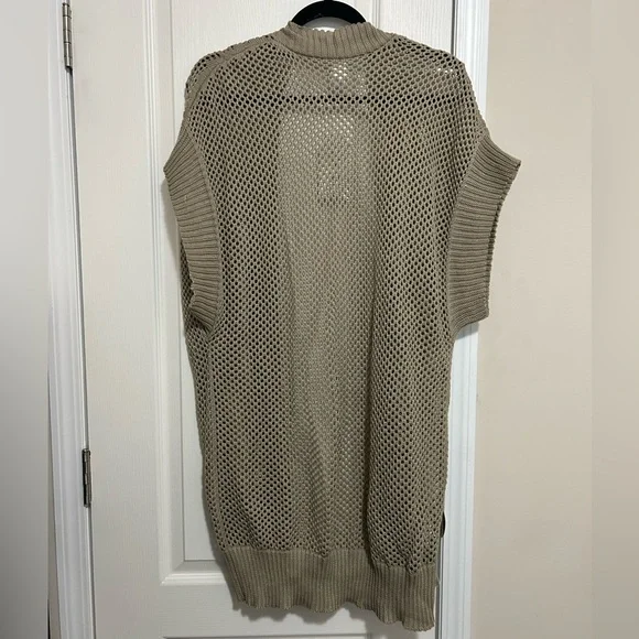 Time and Tru Beige Open Knit Cardigan - Picture 4 of 4